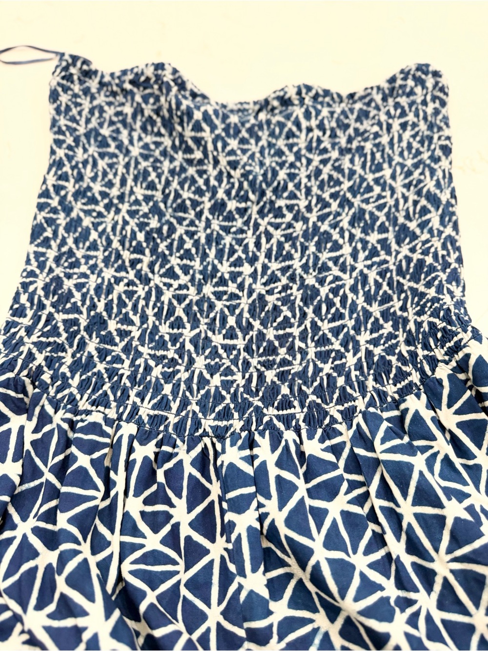Rip Curl Blue & White Smocked Wide Leg Jumpsuit Coastal - Picture 6 of 9